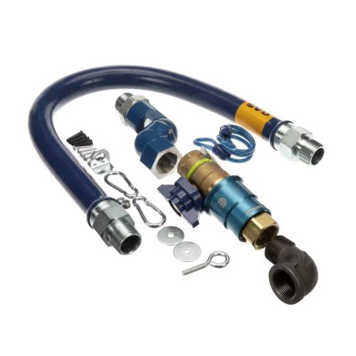 Dormont 16100KITCFS36 Gas Connector Hose Kit 1" DIA X 36"L Blue Safety Quik SS