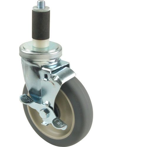 Duke 175562 Stem Caster , 5"W/Brk,1-1/8"Tube