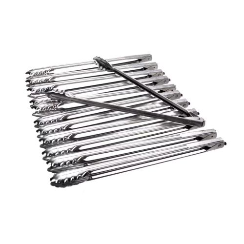Edlund 34511 HD Scalloped Spring Tongs 16" SS Pack of 12