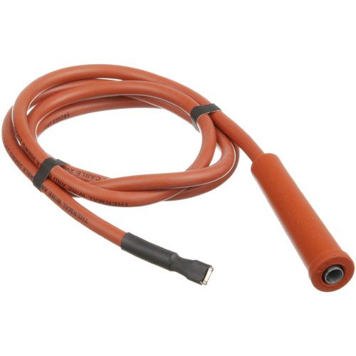 Garland GL1614715 45" Oven  Red Ignition Cable W/ Straight Boot, 1/4" F Push On