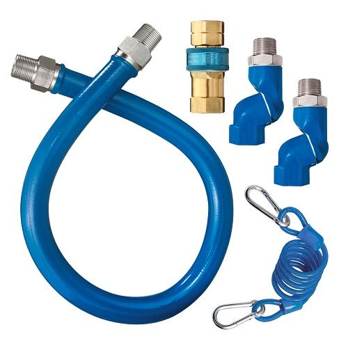 Dormont 1650BPQ2SR48 Gas Hose Kit W/Swivels 1/2" X 48"