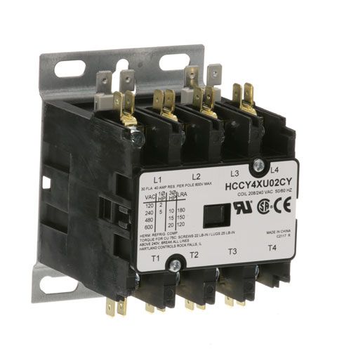 GE/Hobart XNC6X129/346466-14 4 Pole Contactor, 208/240V,30AMP
