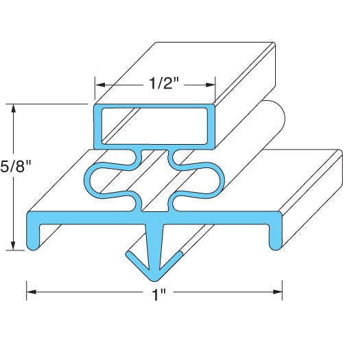 Glenco 2GAD0691-021 Snap-In Door Gasket ,  25-1/4" X 25-1/2"