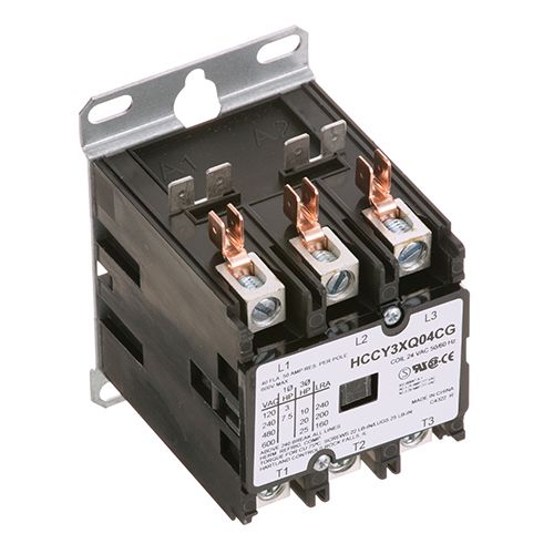 Hatco 02.01.167.00 3 Pole Contactor, 24 Volt, 40 Amp Inductive/50 Amp Resistive