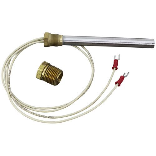 Hatco R02.05.002.00 5-5/8" Cartridge Heater W/Terminals, 3/8 FPT x 1/2 MPT