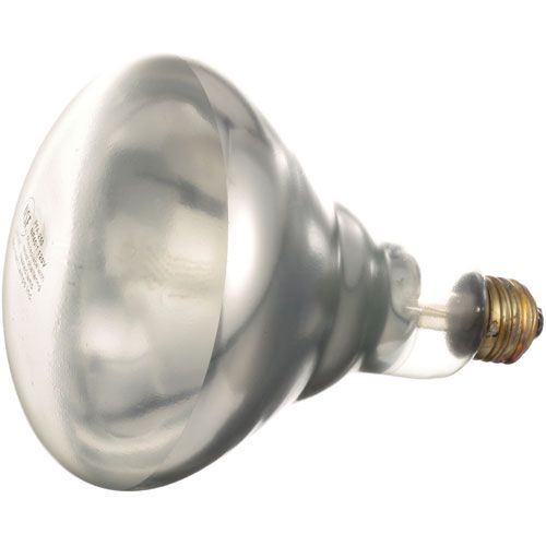 Hatco WHITE-CTD-120 Heat Lamp Bulb Clear Coated 250W