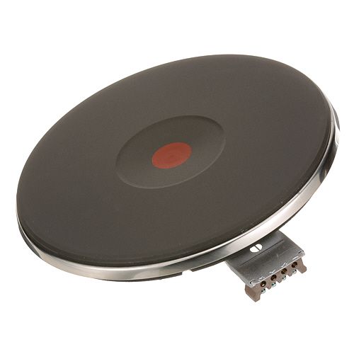 Hobart 00-354784-00002 French Plate Surface Heater W/ 4 Pin Terminals, 9" DIA, 240V, 2600W