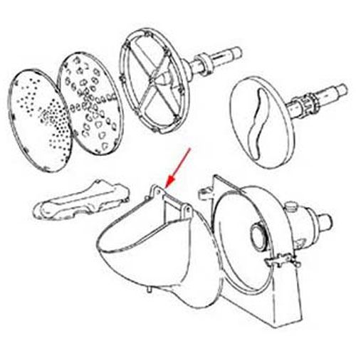Hobart 00-VS99D Mixer Door Shredder Attachment