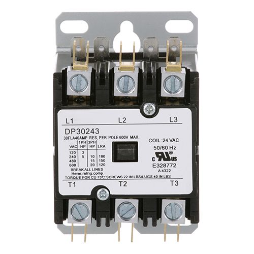 Hobart 087713-065-1 3 Pole Contactor, 40 AMP, 24V