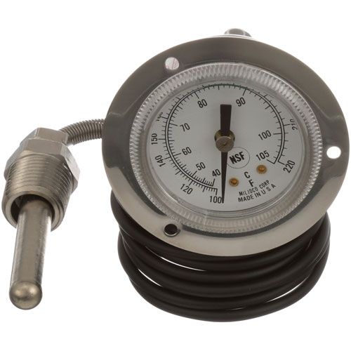 Hobart 342109-2 Rinse Thermometer 2, 100-220F, Front Flang