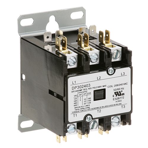 Hobart XNC6X125 Contactor (3 Pole,30 Amp,240V)