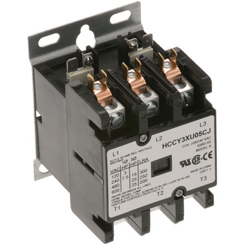 Hubbell C25FNF350B 3 Pole Contactor, 208/240 Volt Coil, 50/60 Hz