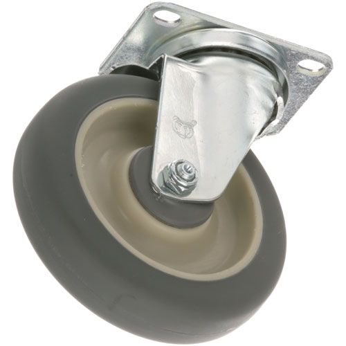 Imperial 1061 6" Grey Polyurethane Swivel Plate Caster W/ Brake