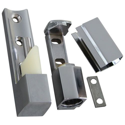Intermetro RPC14-042 Polished Chrome Edgemount Hinge Offset 7/8", Length 4-5/16", Width 1-1/8"
