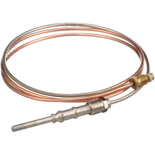 Johnson Controls K16RA-48H Coaxial 48" Heavy Duty Thermocouple W/thick Capillary, 20-30 MV, 11/32"-32 Threads, Nickel Plated