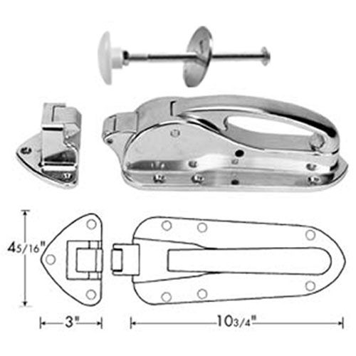 Premco 101F Latch Chrome W/Flush strike/Ir