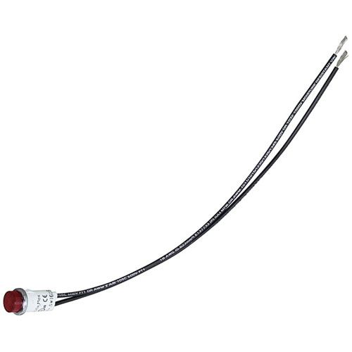 SECO 0189500 Red Signal Light W/ Chrome Bezel,1/2" Hole, 250V