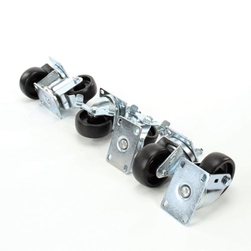 Silver King 10314-78 Caster Plate Kit, 3 Inches White, 4 1/8 Inches Thick