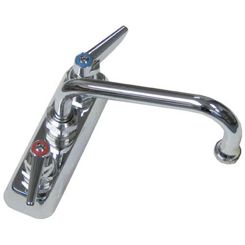T&S Brass 1110M 4" CTR Deck Mount Faucet W/ 6" Swing Nozzle And Handle