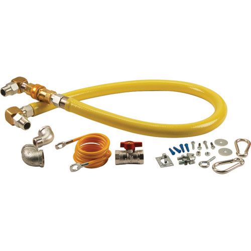 T&S Brass HG4D48SK Gas Hose Kit , 3/4" X 48", T&S