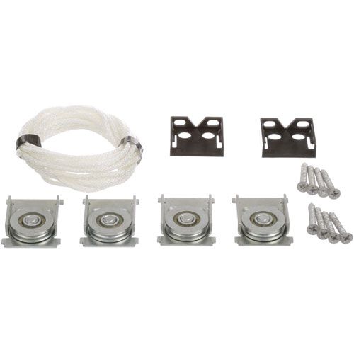TRUE E884605 Refrigerator  4 Pulley Cord Kit W/ 8 Screws 2 Cords