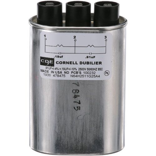 Turbochef TBC100232 Capacitor ,0.91Uf+0.19Uf,Dual,2500VAC