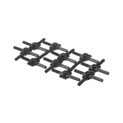 Unox KVL1127A 3-Way T-Shaped Fitting 6mm Barbed Set of 10