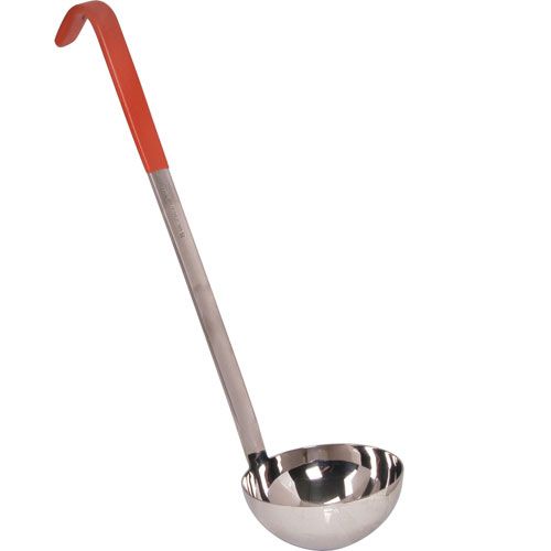 Vollrath 4980865 Ladle , 8 OZ,S/S,Orange,13"HDl