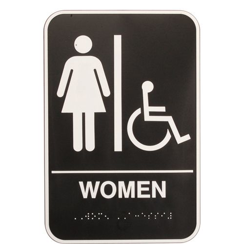 Vollrath 5630 Sign Women 6X9 Braile