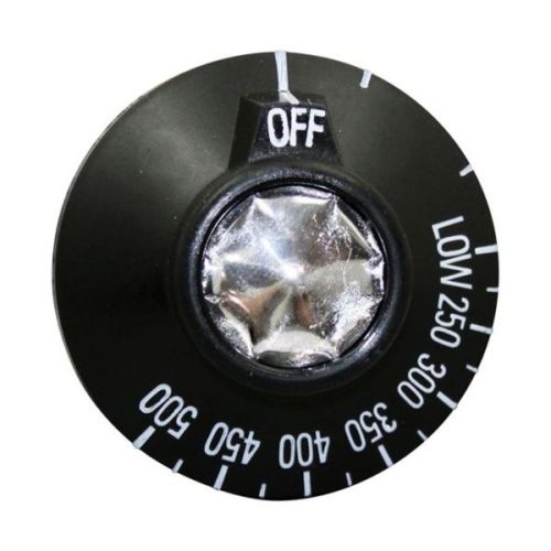 Vulcan Hart 00-499678-00001 Oven Black Knob, Off 500°-LOW, 2-3/8" Dia 