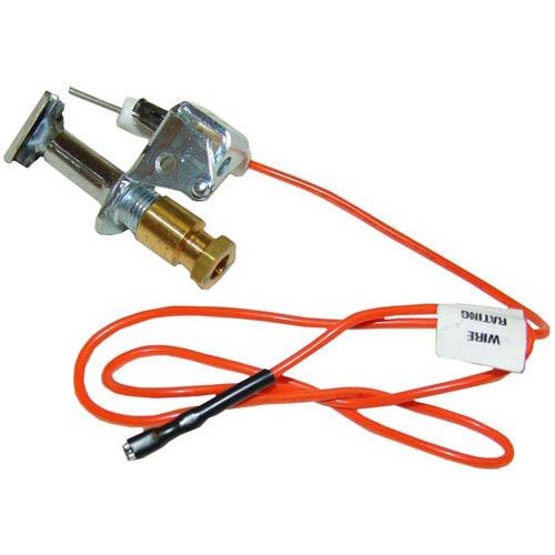 Vulcan Hart 00-713930 Oven Natural Gas Pilot Assembly W/ Igniter & Orifice 1/4" CCT Long Nut