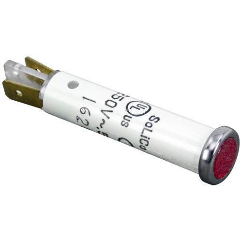 Vulcan Hart VH342575-1 5/16" Chrome Bezel Red Indicator Light W/ 3/16" Tabs